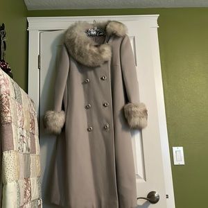Vintage fur trimmed coat